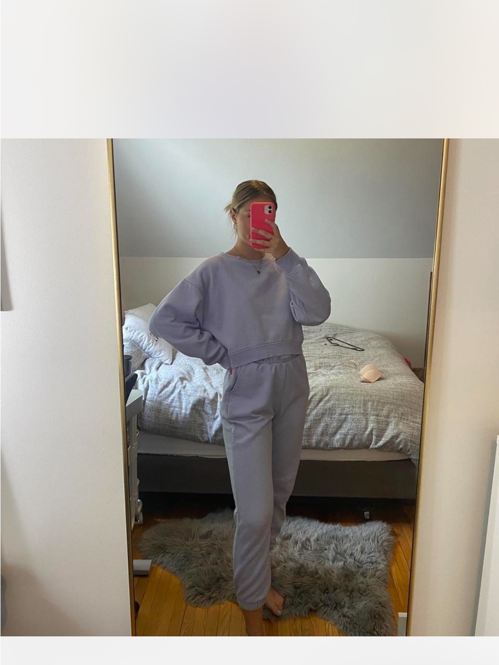 Zara Lavender Two-Piece Sweatshirt & Joggers Set